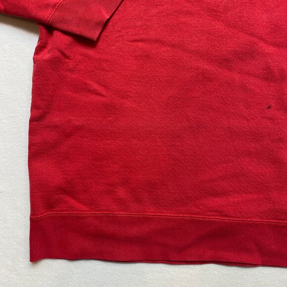 VINTAGE Polo Jeans Co Sweatshirt Mens M/L Red Long Sleeve Graphic Pullover 90S - Picture 6 of 12